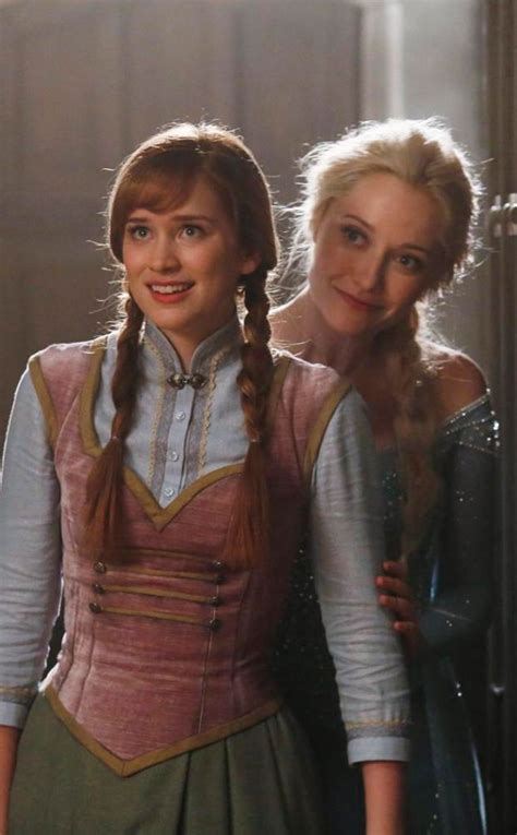 Georgina Haig as Elsa and Elizabeth Lail as Anna from Meet the Frozen Cast of Once Upon a Time ...