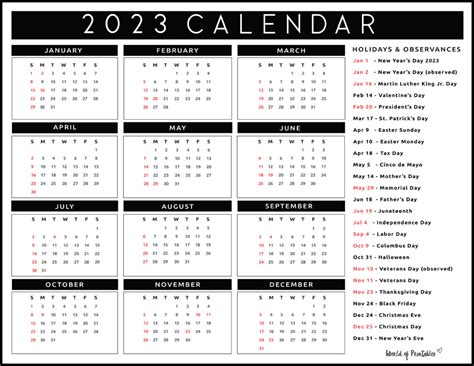 2023 Calendar Excel Template - Printable Template Calendar