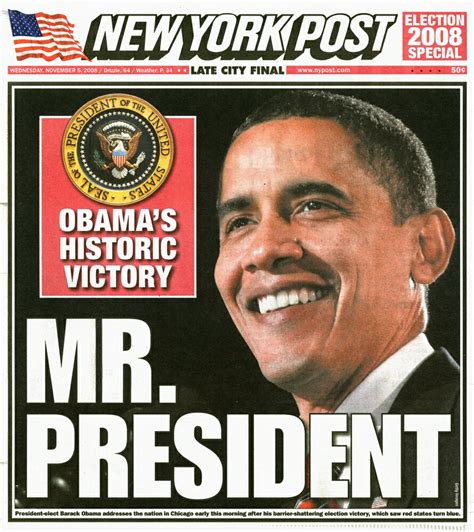 Posterazzi: Presidential Campaign 2008 Nfront Page Of The New York Post 5 November 2008 ...