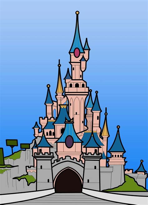 disney world castle drawing - Junita Ison