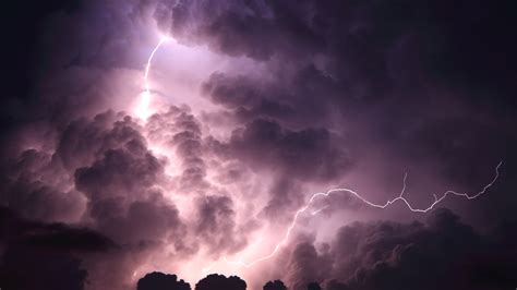 nature, purple, storm, clouds, night, lightning, HD Wallpaper | Rare Gallery