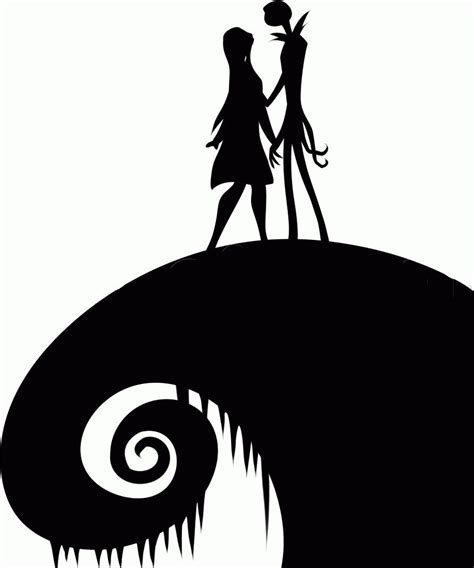 Nightmare Before Christmas Jack & Sally Vinyl Decal - Etsy | Nightmare ...