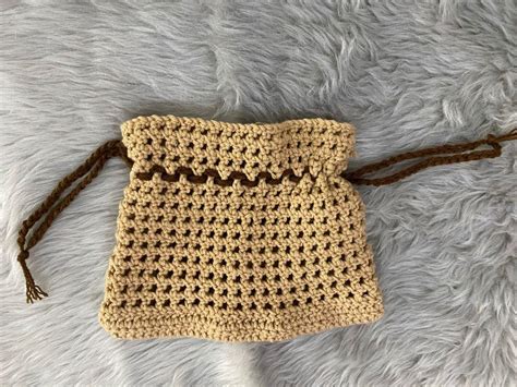 Crochet string pouch, Women's Fashion, Bags & Wallets, Purses & Pouches ...