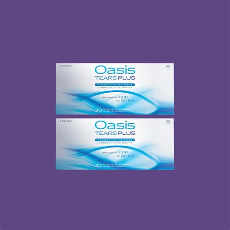 Oasis Tears Plus Lubricant Eye Drops Relief for Dry Eyes, 30 Count Box