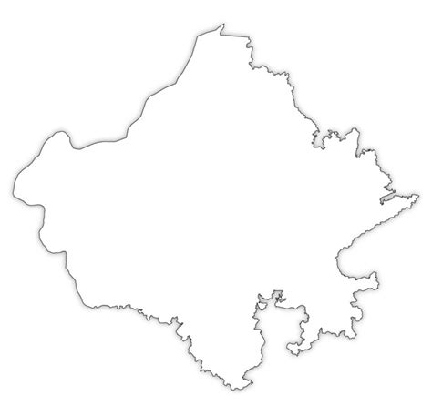 Rajasthan Outline Map | Rajasthan Blank Map