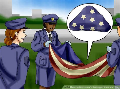 3 Ways to Dispose of a Damaged American Flag - wikiHow