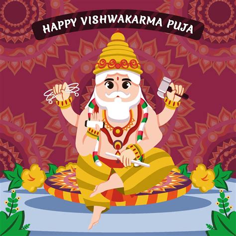 Happy Vishwakarma Puja Concept 11091766 Vector Art at Vecteezy