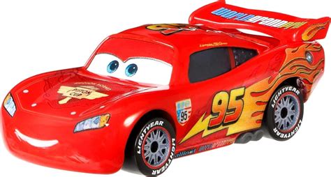 Amazon.com: Disney Pixar Cars Lightning McQueen with Racing Wheels ...