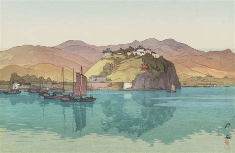 Yoshida Hiroshi, Japanese, Artwork, Painting, Mountains, Water, Boat Wallpapers HD / Desktop and ...