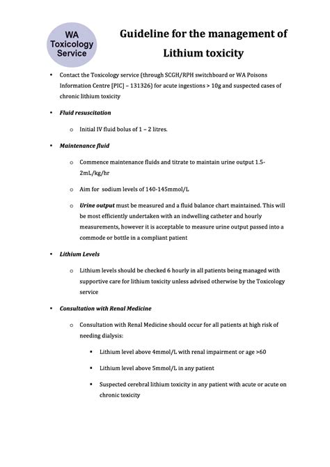 Lithium toxicity management_2 - Charlie's ED