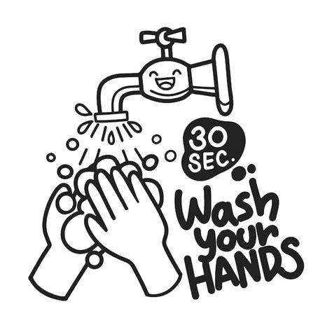 Premium Vector | Hand washing with soap icon. lettering wash your hands ...