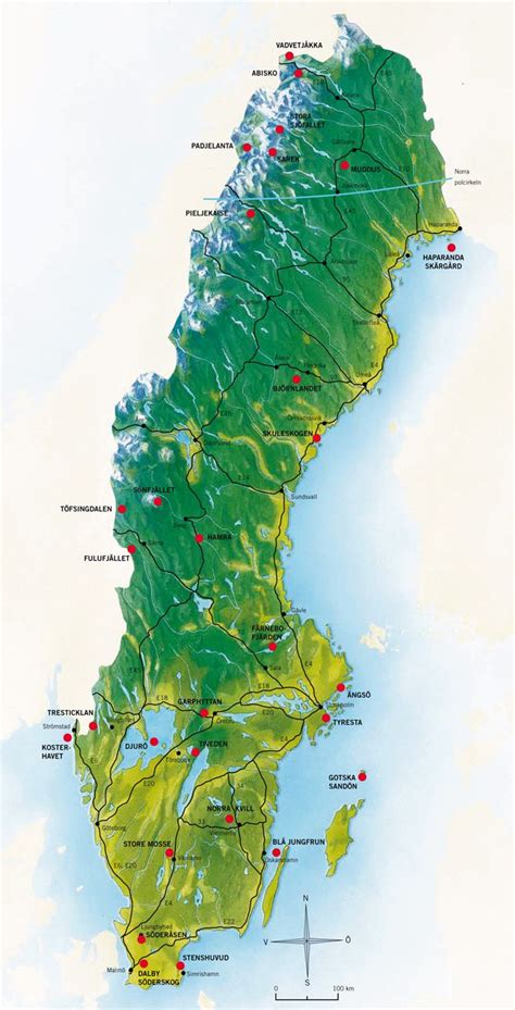 √ National Parks Sweden Map