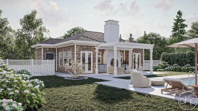 Cottage Style Pool House Plan | Cannon Cove