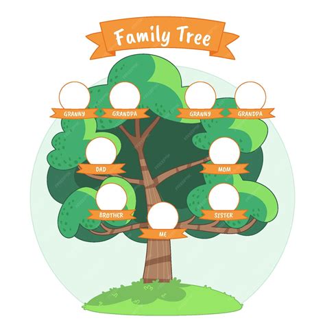 Family Tree Template For Kids Black And White