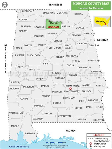 Morgan County Map, Alabama