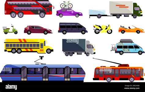 Set of various land vehicles Stock Vector Image & Art - Alamy