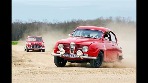 Morris Cooper S vs. Saab 96 V4 Rally - YouTube