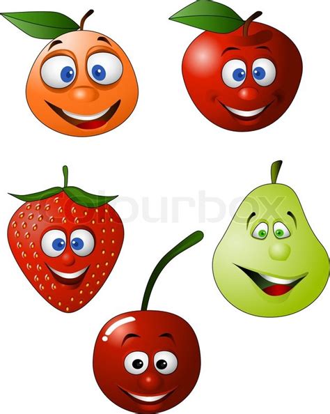 Fruit cartoon character | Stock Vector | Colourbox