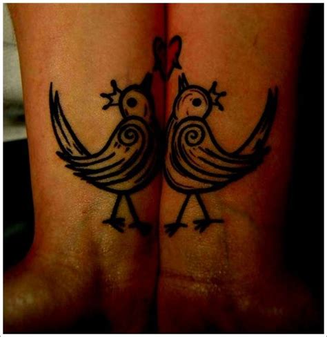 101 Complimentary Tattoo Designs For Couples | Couples tattoo designs, Love bird tattoo couples ...