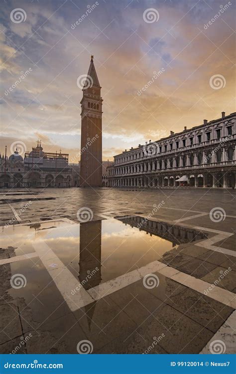 San Marco Square stock photo. Image of rain, dark, history - 99120014