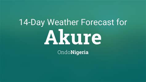 Akure, Ondo, Nigeria 14 day weather forecast