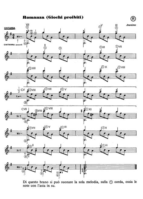 ROMANCE DE AMOR Easy Classical Guitar Sheet Music | Easy Sheet Music