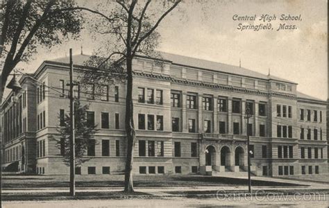 Central High School Springfield, MA Postcard