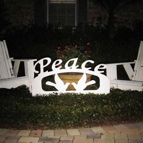 Christmas Outdoor Peace Sign Decoration