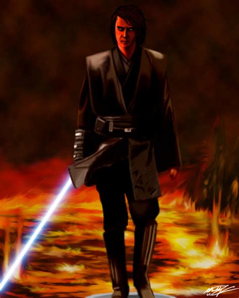 Anakin on Mustafar by BuckBuckBuckles on DeviantArt