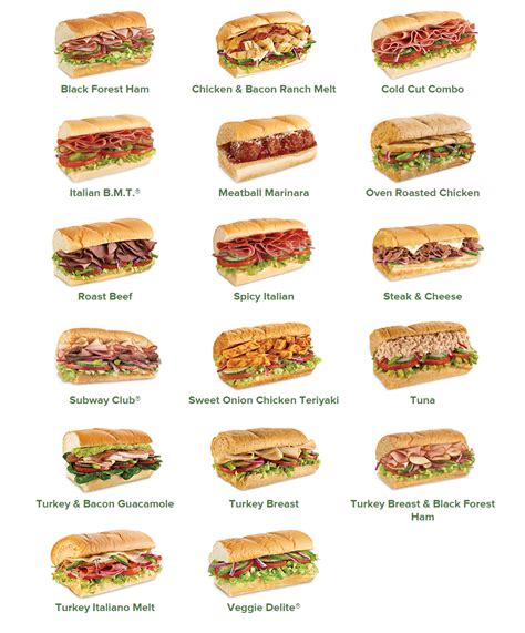 Breakfast Menu Subway