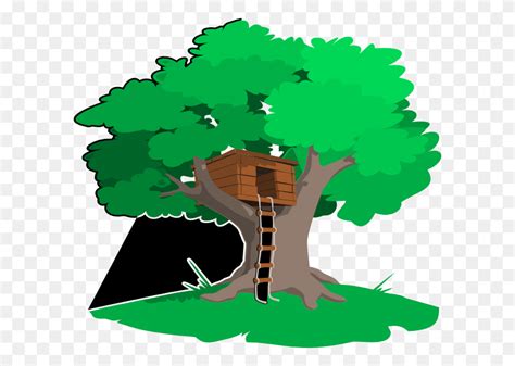 Tree House Clip Art - Tree Clipart PNG - FlyClipart