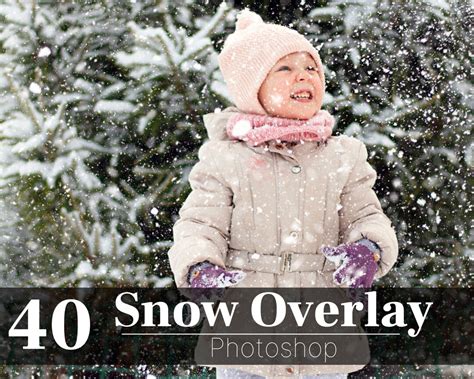 40 Snow Overlay, Snow Photoshop Overlays, Bokeh Snow Overlays, Winter ...