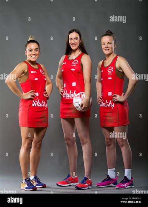 L-R: England's Natalie Panagarry, Leah Kennedy and Gabby Marshall Stock ...