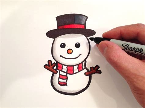 How to Draw a Cute Snowman