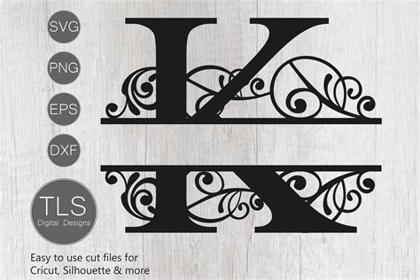 Letter K Split Monogram SVG, Split Monogram SVG, Letter K cricut By ...