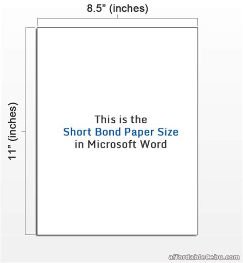 Short Bond Paper Size in Microsoft Word? - Computers, Tricks, Tips 30616