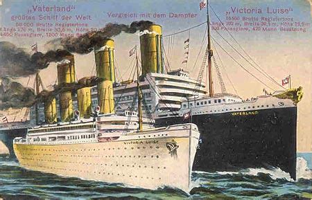 vaterland_1914-06-victorialouise | Passenger ship, Liner, Sailing