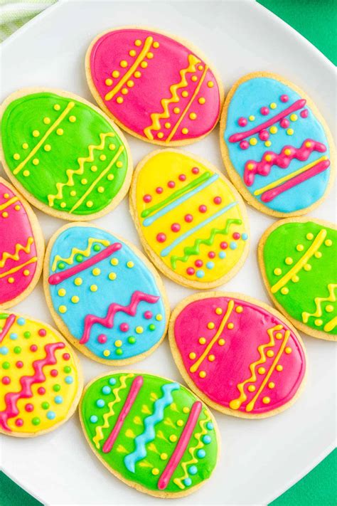 Easy Easter Egg Sugar Cookies - Nourish Plate