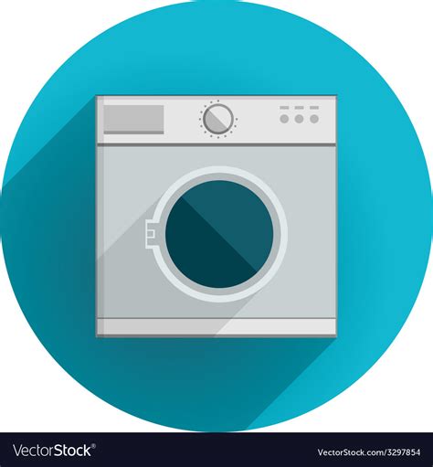 Flat icon for washing machine Royalty Free Vector Image