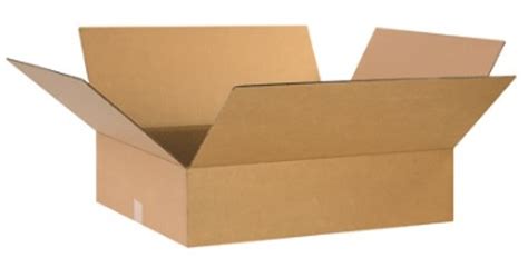 24" x 18" x 6" Flat Corrugated Cardboard Shipping Boxes 20/Bundle