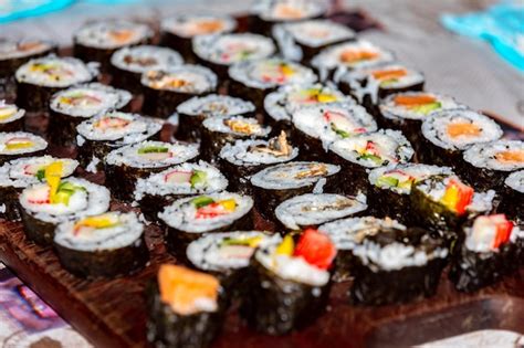 Premium Photo | Traditional japanese sushi in selective focus