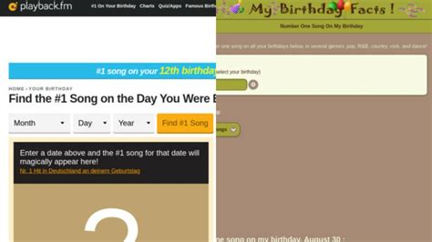 Find The Number One Song On Your Birthday - Where To Find It - Musician ...