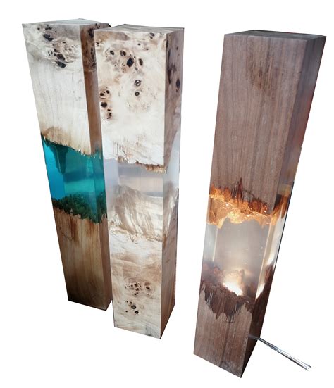 lampe de table/ lampe de plancher/ lampe de chevet | Lamp, Table lamp wood, Resin design