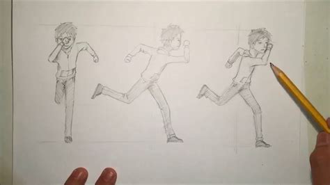 How To Draw Anime Running Pose From Different Angles [Slow Narrated ...