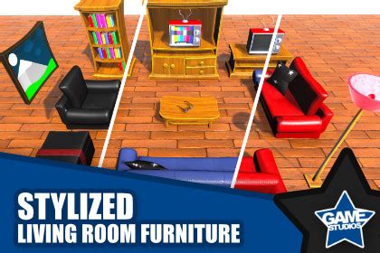 Stylized Living Room Furniture | Game Content Shopper – Unity Asset ...