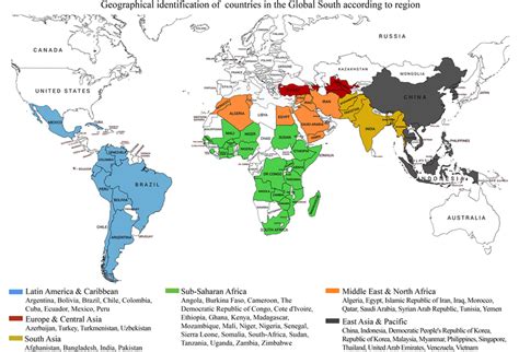 The final nominated countries in the Global South by region (Author ...