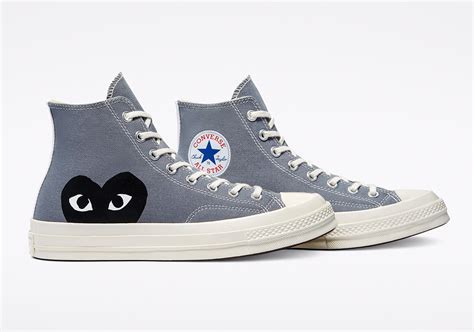 CDG Play Converse Chuck 70 Blue Quartz + Steel Gray | SneakerNews.com