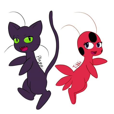 Tikki and Plagg by RandomWolf121 on DeviantArt