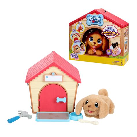 Little Live Pets - My Puppy's Home Interactive Plush Toy Puppy & Kennel ...