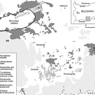 Simplified geological map (Yanev and Pecskay 1997) of Bryastovo uk... | Download Scientific Diagram